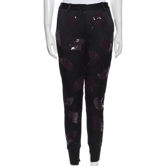 NWOT 3.1 Phillip Lim navy blue sequin embellished party jogger pants, XXS, 0 - Picture 1 of 4